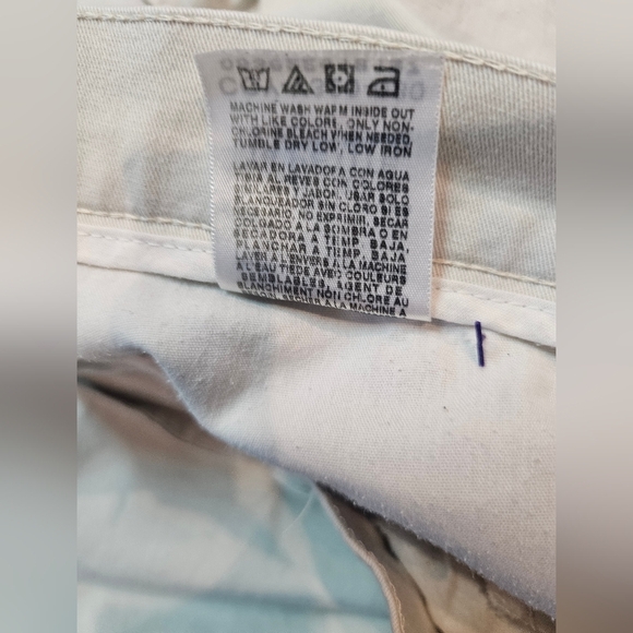 Lee Relaxed Straight Pants Women’s 16 Petite Beige Stretch Cotton Casual Trouser - Picture 5 of 9